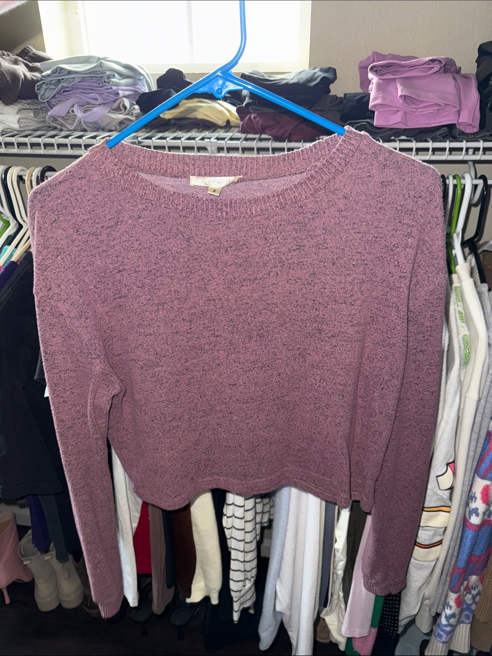 Cozy Mauve-Pink Sweater - Crewneck Pullover